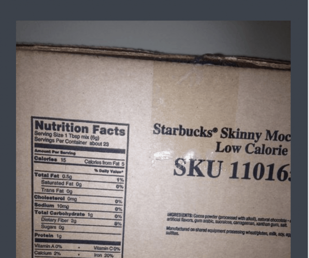 Starbucks Skinny Mocha Sauce Nutrition - https://i.imgur.com/4zWwW1K.jpg