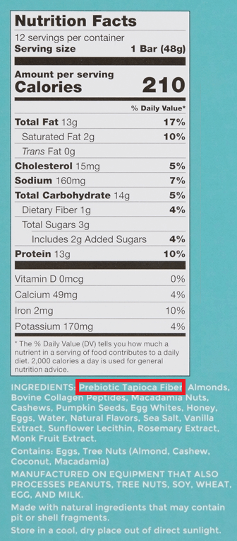 Primal Kitchen Sea Salt Macadamia Nutrition Label Packaging